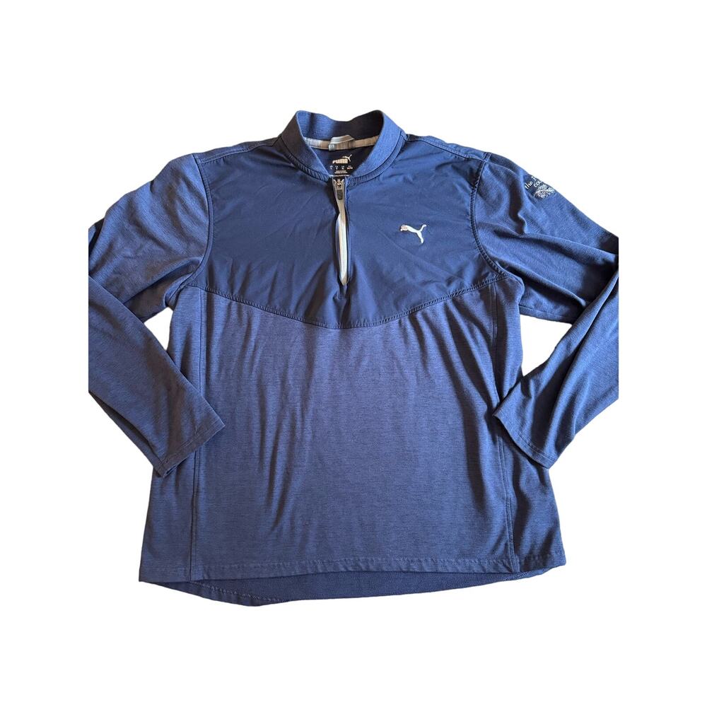 The Pines Country Club Puma Men's Golf  Quarter Zip Pullover - Blue Large
